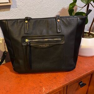 London Fog Black Tote Bag